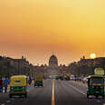 The Rashtrapati Bhavan, residence of the President of India, in New Delhi. 