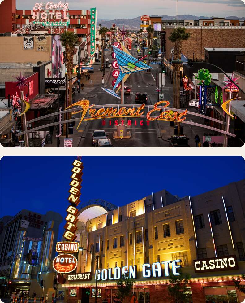 Fremont East District and Golden Gate Casino